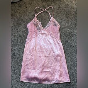 Pink Lace Slip Dress